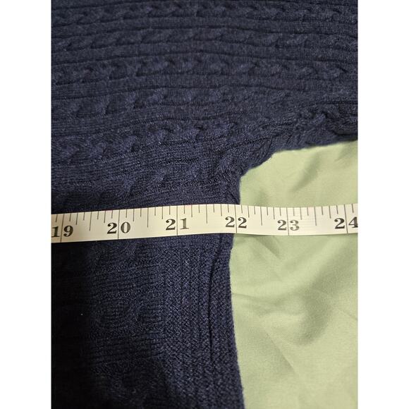 Market & Spruce xl women's navy blue knit sweater 3/4 sleeves - Picture 6 of 7
